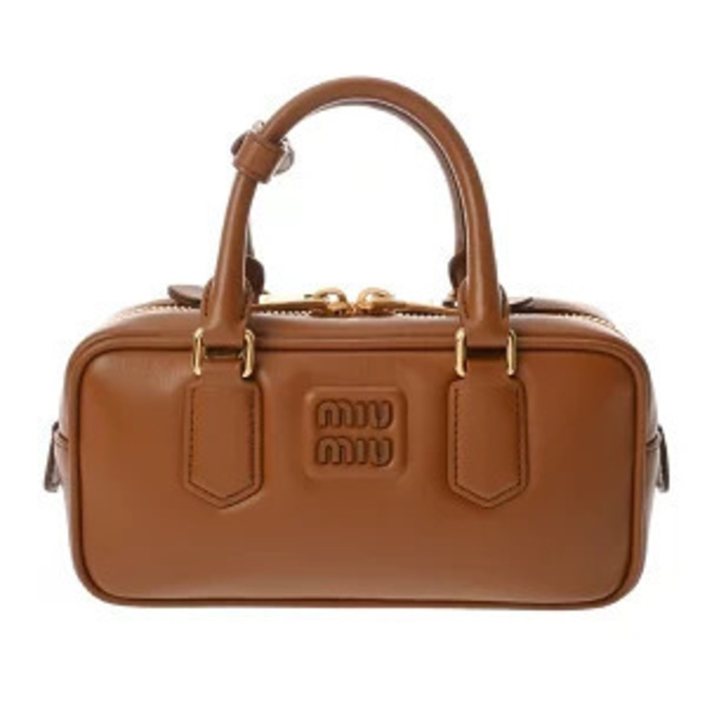 Miu Miu Arcadi Bag Regular Cognac Brown Leather